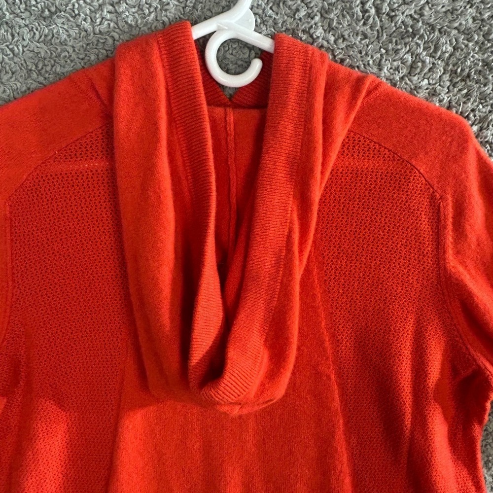 Rag & Bone Dopamine Dressing Cashmere Hoodie Sweater M Quiet Luxury Chic Orange - Picture 9 of 10
